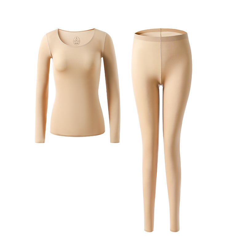 Picture of Thermal Intimates, Women's Autumn Clothes and Long Trousers Set, Winter Moisturizing Clothing, Ultra-Thin Skin-Beautifying Clothing, Base Layer Shirt