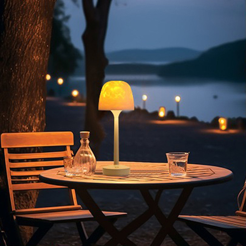 Cross-border firefly desk lamp, water ripple ambient light, bedroom sleep desk lamp, room ambient lamp, romantic ambient lighting feel