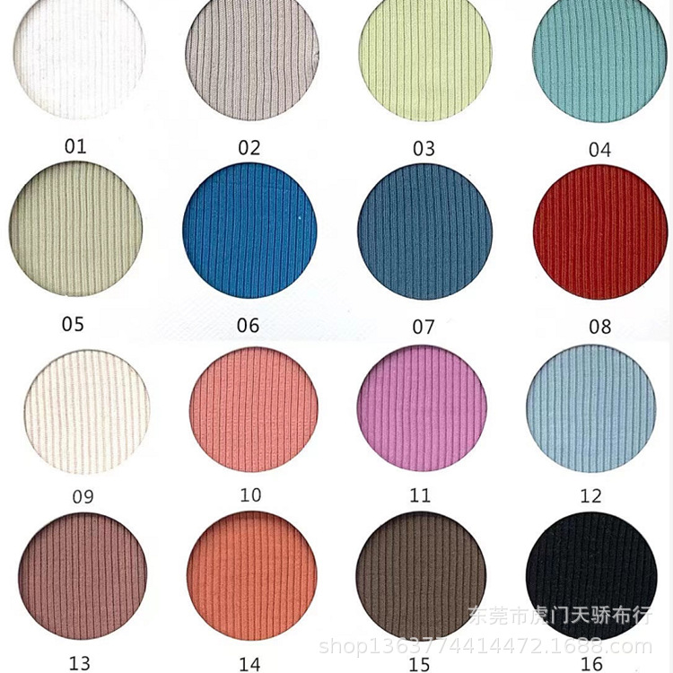 Spot supply of fashion knitted fabric 230 grams of rayon cotton pit cloth vitality cotton rib 2*2 pit fashion material