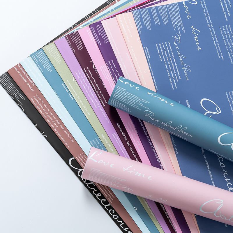 Two-color waterproof Hanfei paper Ouya paper flower wrapping paper DIY floral materials bouquet packaging materials wholesale