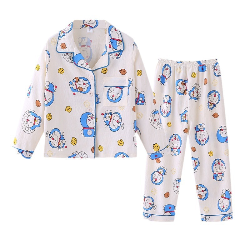 Picture of 2024 New Girls' Pajamas Long Sleeve Cloud Cotton Spring and Autumn Children's Home Clothes suit Big Kids Girls Can Wear Outer