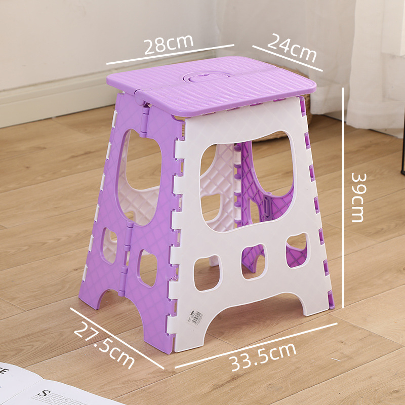 Picture of Thickened Plastic Folding Stool Portable Mini Outdoor Adult Children Chair Bench Portable Train Mazar