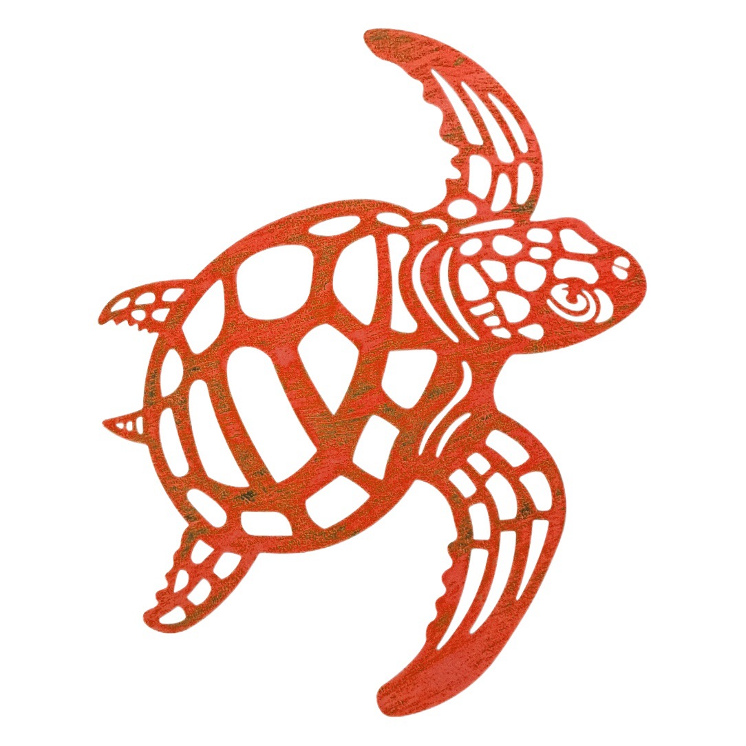 Cross-border supply Amazon new iron hollow turtle wall hanging home crafts garden pendant living room decoration