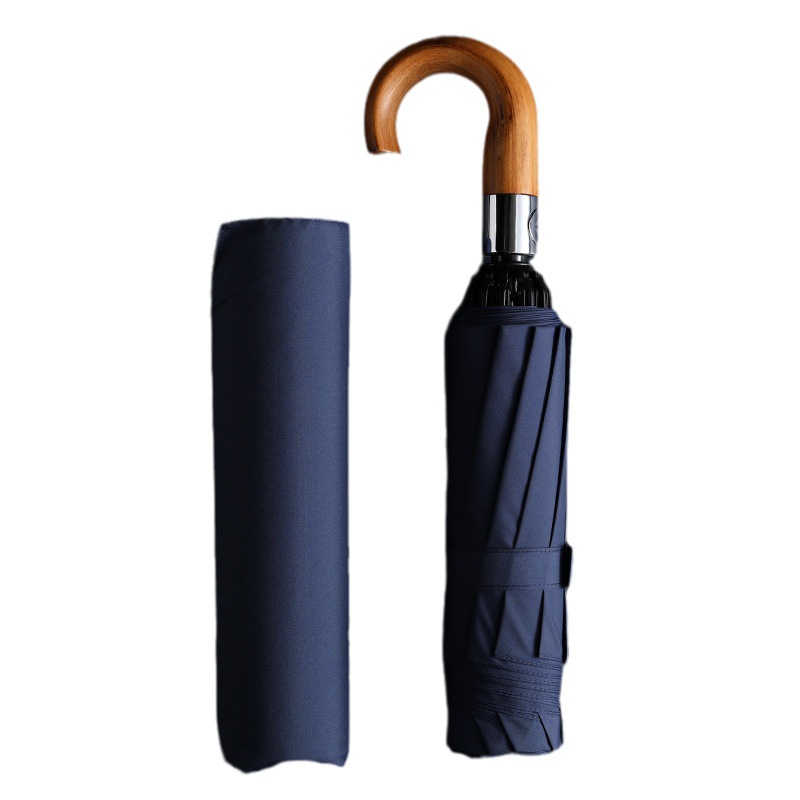 Picture of Osandona 10-Bone Umbrella Fully Automatic Men's Extra Large Double Reinforced Storm-Resistant Car-Mounted Reverse Umbrella Rain or Shine