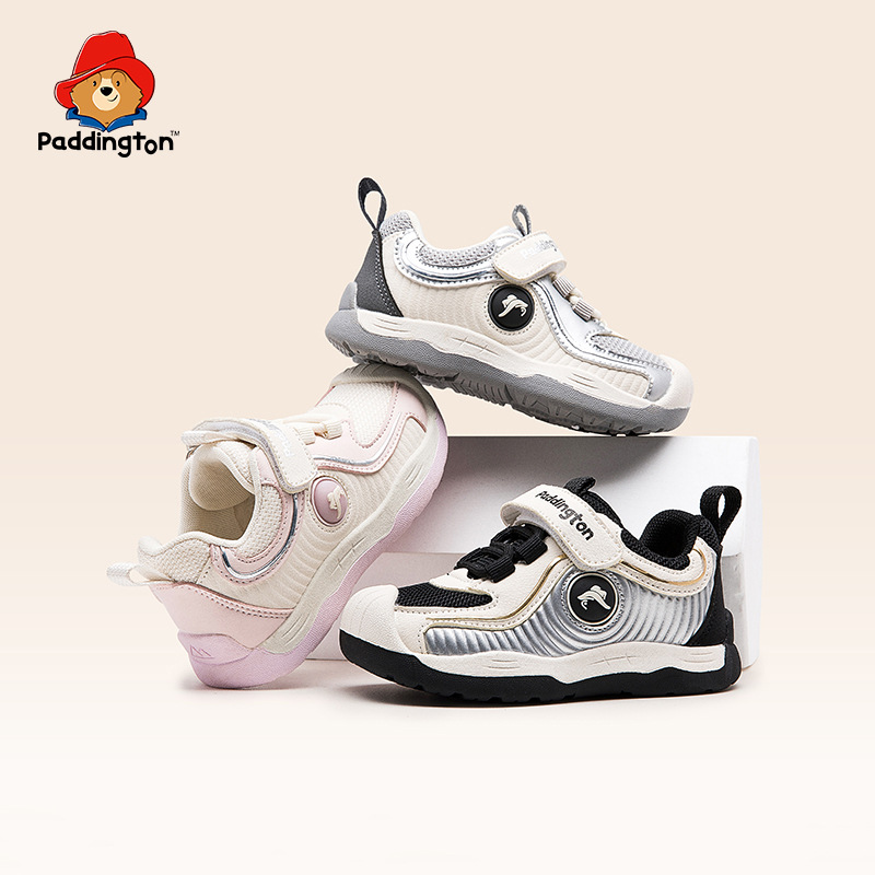 Paddington Bear Baby Shoes Autumn New Mesh Shoes Anti-Slip Breathable Sneakers Soft Sole Toddler Shoes Children's Functional Shoes