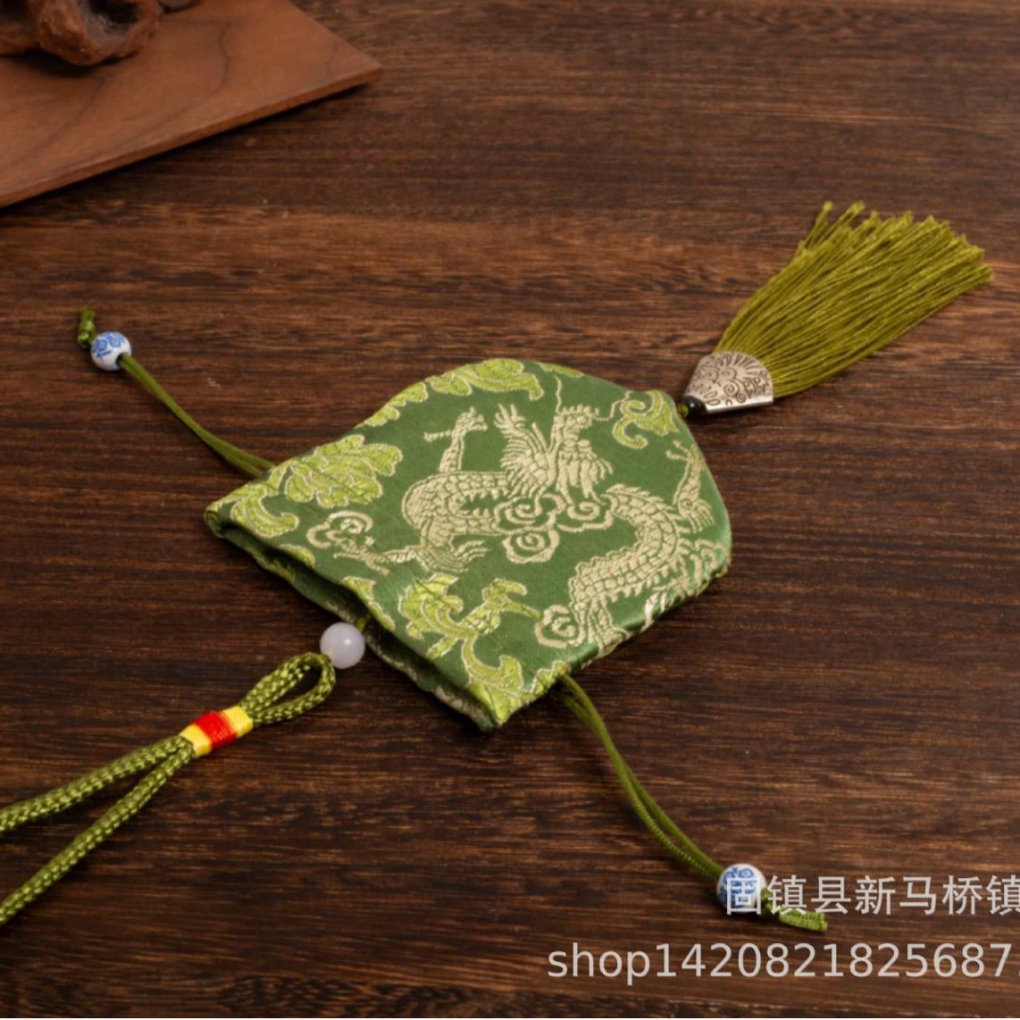 Picture of Dragon Boat Festival Sachet Sachet Empty Bag Mosquito Repellent Portable Children's Wear Plum Blossom Pendant New Chinese Round Small Dragon Pattern Sachet