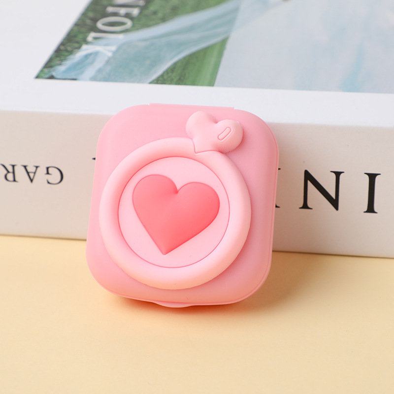 Picture of Creative cute girl Heart star moon box glasses case cartoon contact lens myopia couple box beauty contact double box