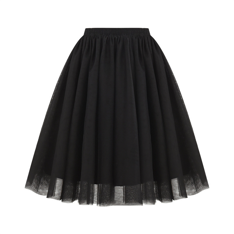 Picture of Amazon's New Skirt Women's Spring and Summer Trendy Fairy Style Large Size Mesh Tutu Skirt Large Size Slimming