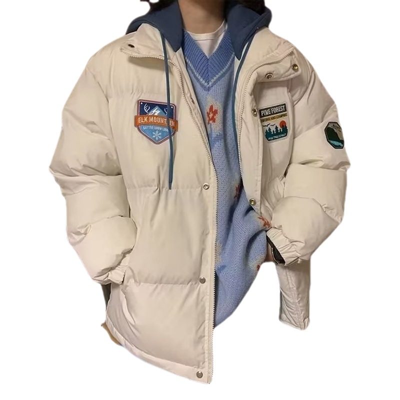 2023 Winter New Fashion Women's cotton-padded coat loose hooded fashion brand thickened coat warm cotton-padded coat bread coat