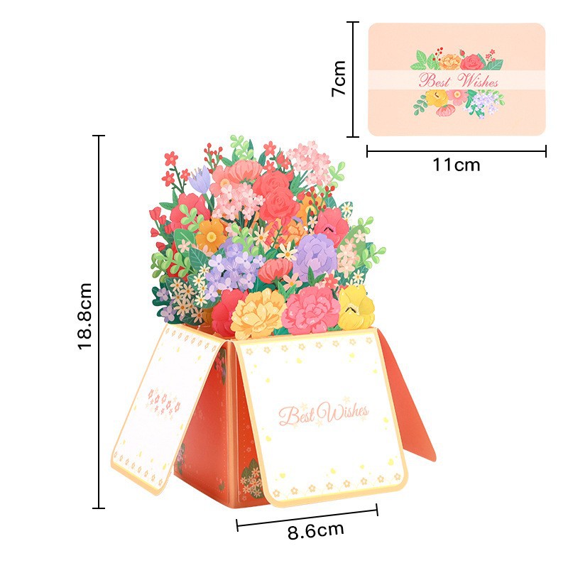 Picture of New Mother's Day Gift 3D Greeting Card Paper Carved Thank You Card Mother's Blessing Card Creative Cross-border Wholesale
