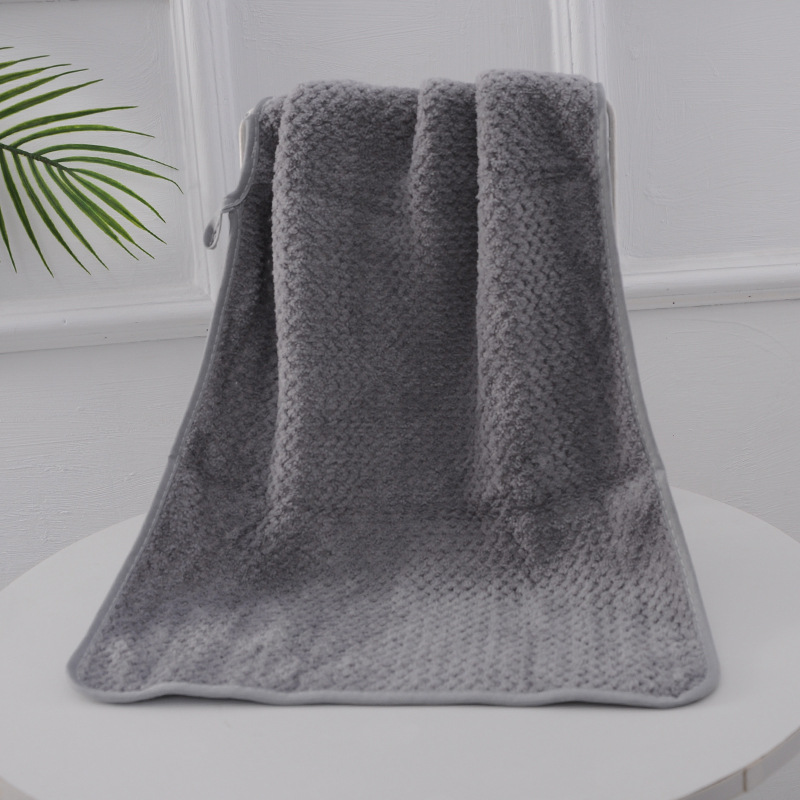 Picture of Plain pineapple Plaid towel suit soft absorbent children's face towel household bath towel coral velvet towel