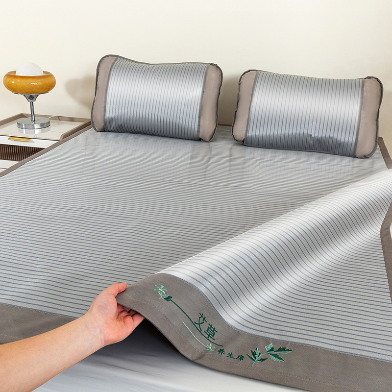 Picture of Class a Carbon Light Ice Silk Mat Student Dormitory Soft Mat Ice Rattan Mat Three-Piece Set Wholesale Antibacterial and Anti-Mite