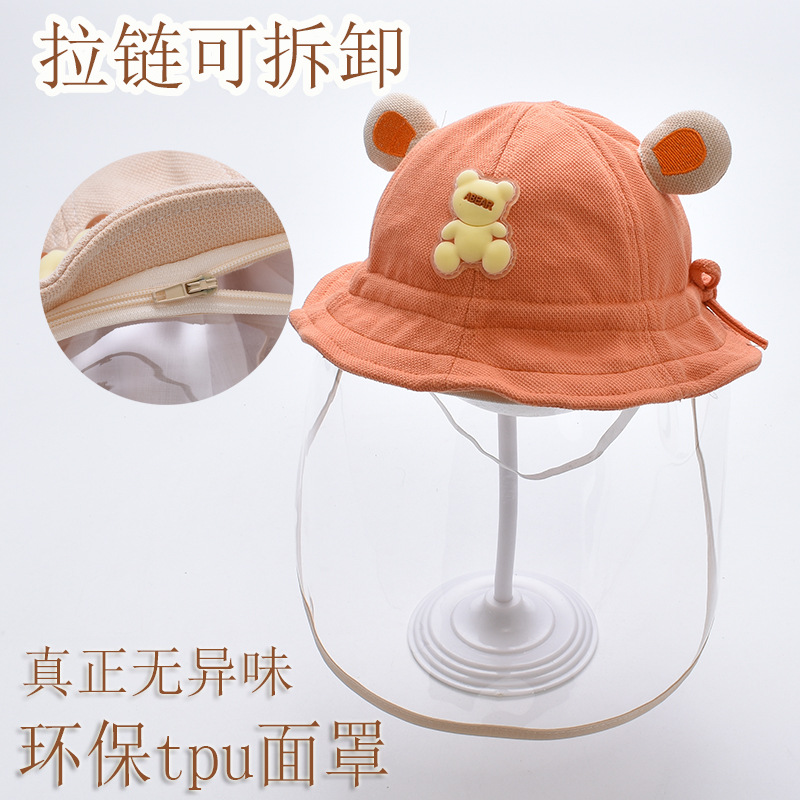 Picture of Newborn Baby Protective Face Cover Going Out Baby Anti-Droplet Hat Summer Sun Protection Hat Spring and Autumn