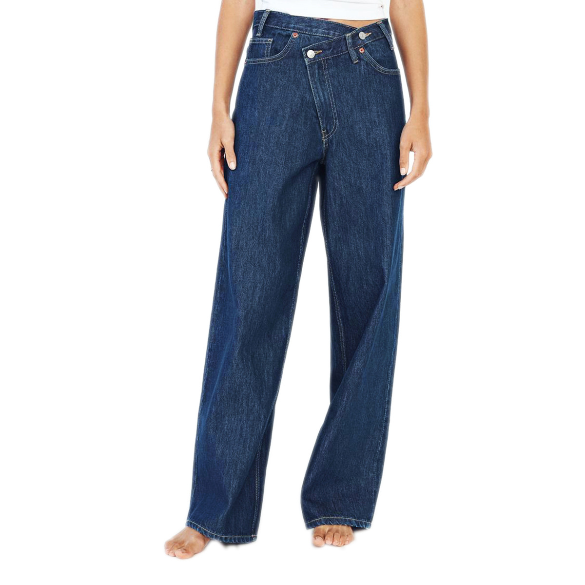 Picture of TEMU New High Quality Cross-border Special for European and American Amazon AliExpress Women's Personalized High Waist Straight Jeans