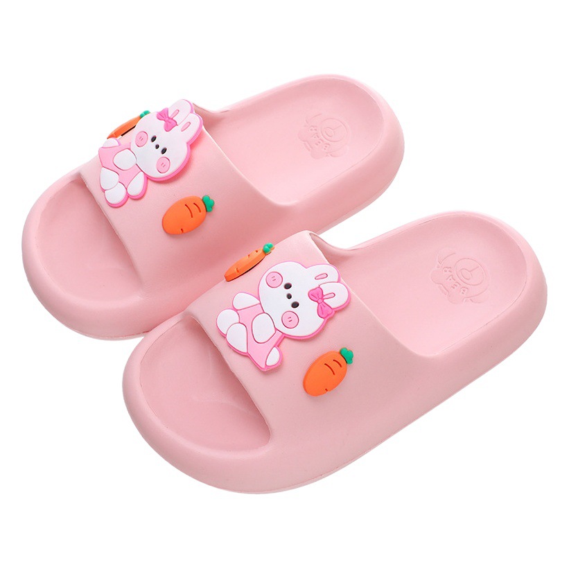 Children's Slippers Women's Thick Bottom Cartoon Korean Style Home Slides DIY Girls' Non-Slip Soft Bottom Parent-Child Sandals for Men