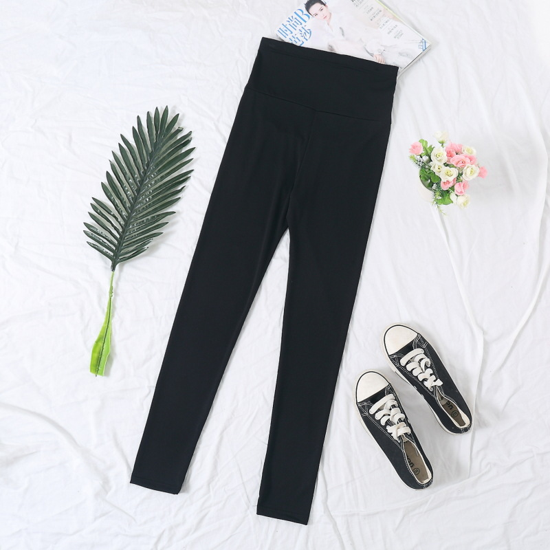 Picture of Large number of in stock thin spring and summer pregnant women solid color cropped pants autumn adjustable leggings pregnant women pants bottoming trousers