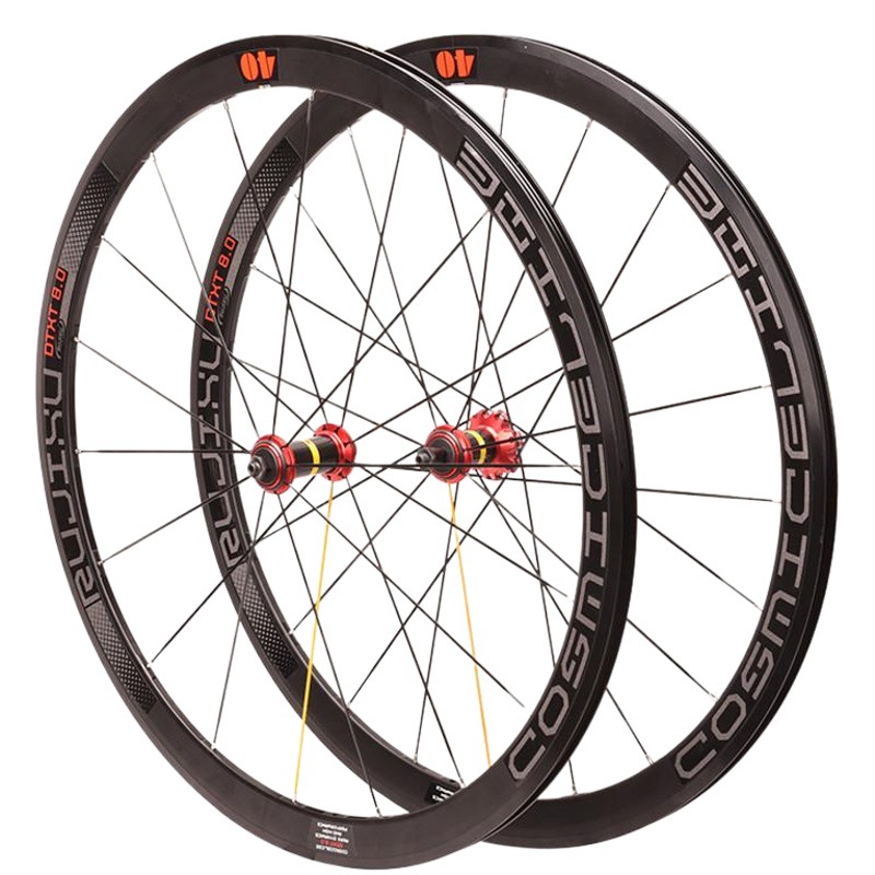 700C straight pull wind bar 40mm anti-cursor aluminum alloy road wheel set C/V brake 2:1 coding method
