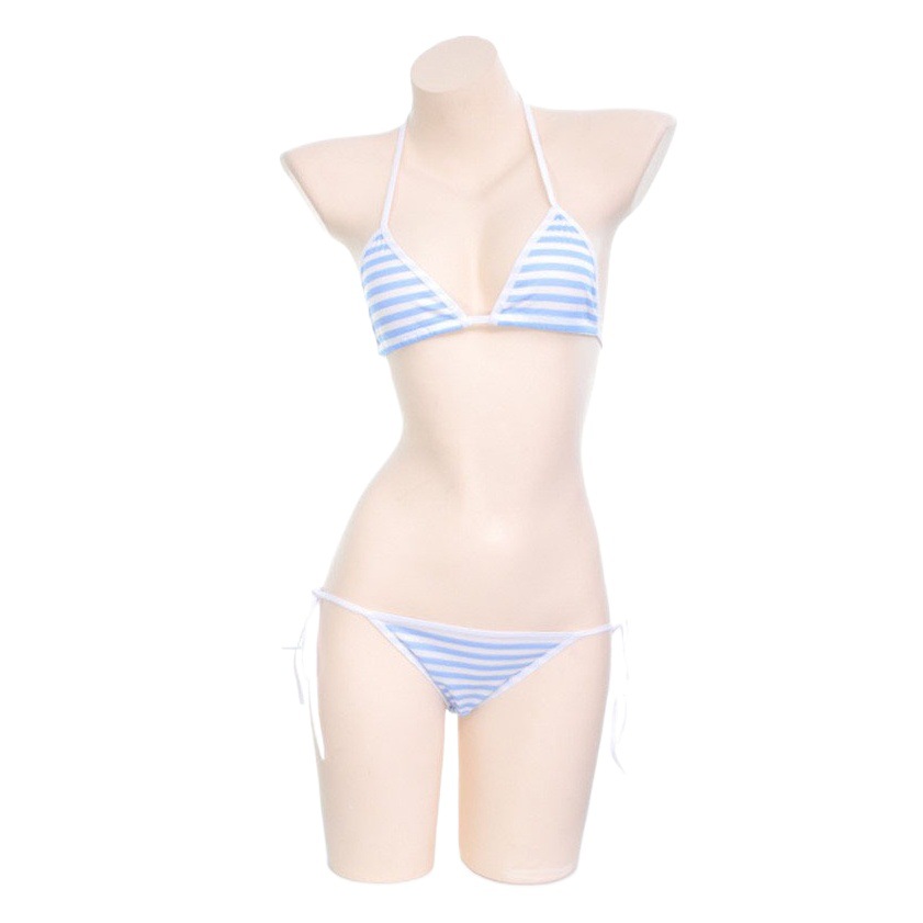 Wholesale Sexy Stripesd Three-Point Lace-Up Bikini Cute Intimates Student Dead Library S0326