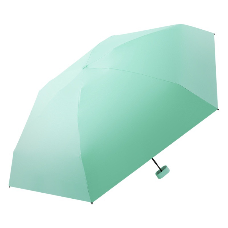 Ultra Light 60% Fold Sunny Umbrella Folding Sunshade Vinyl Sun Umbrella Women Portable Pocket Creative Advertising Umbrella Custom logo