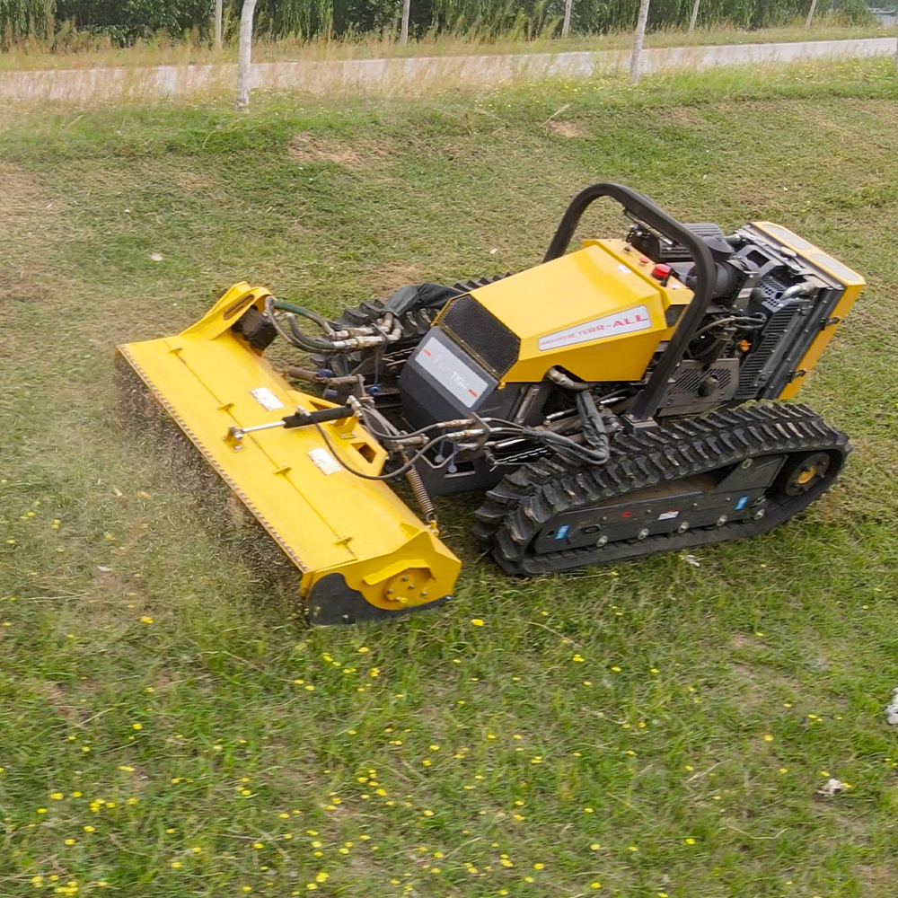 Export to France Crawler Remote Control Lawn Mower Lawn Embankment Diesel Lawn Mower