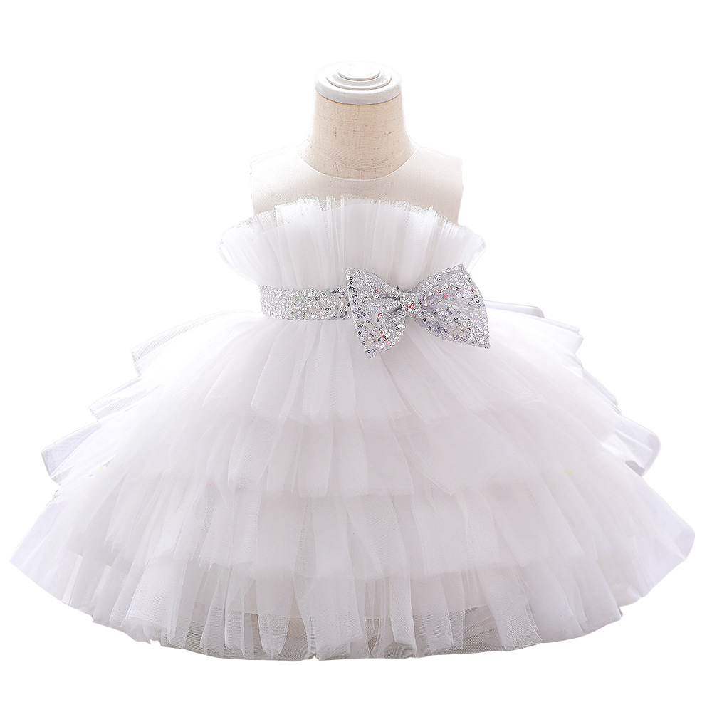 Picture of Cross-border Europe and the United States New Baby Dress Baby One-year-old Puffy Cake Birthday Dress Children's Mesh Princess Dress
