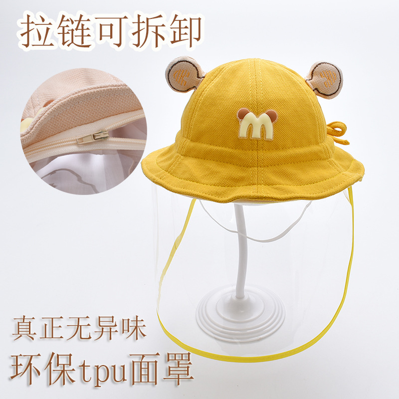 Picture of Newborn Baby Protective Face Cover Going Out Baby Anti-Droplet Hat Summer Sun Protection Hat Spring and Autumn