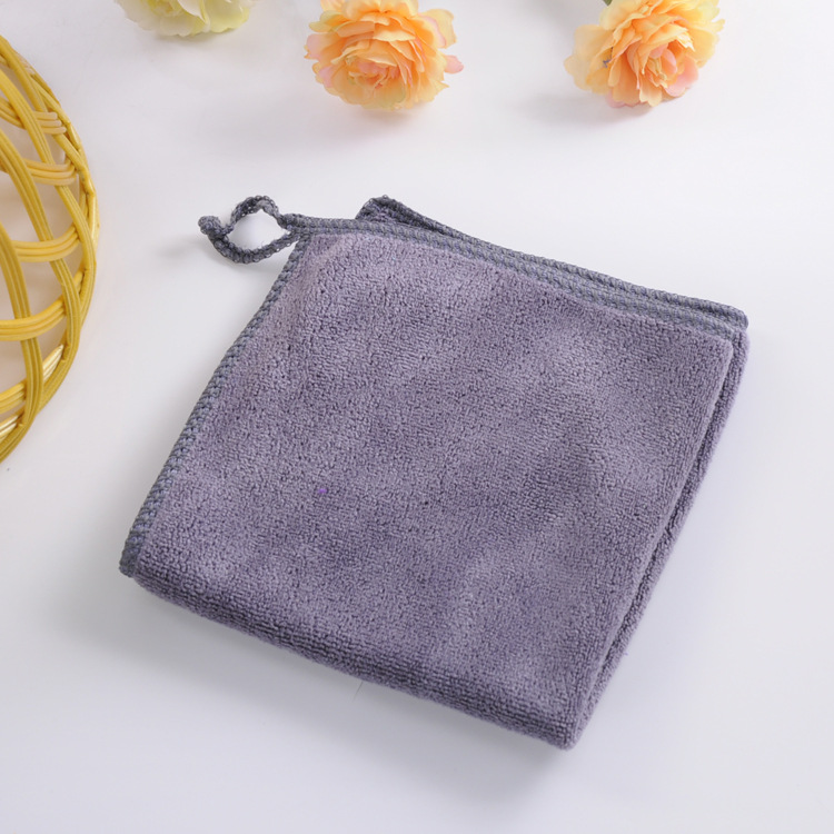 Picture of Fiber towel thickened each size small square household cleaning cloth absorbent household cleaning support logo