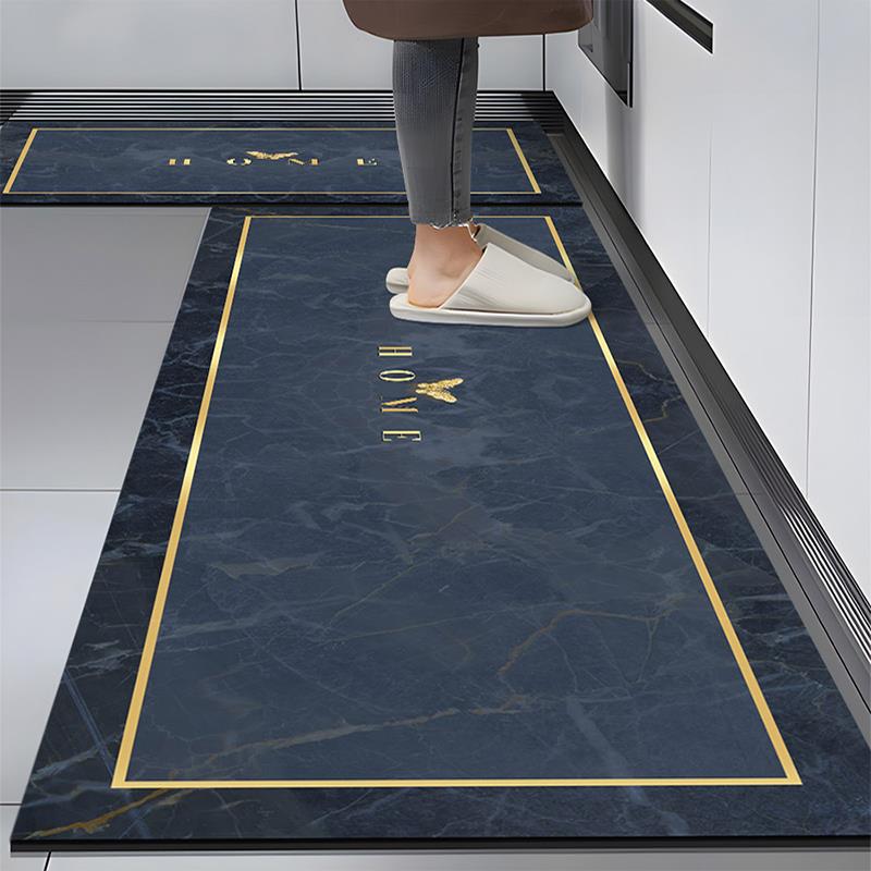 Picture of Absorbent Carpet Non-Slip Foot Mat Wash-Free Dirty-Resistant Household Erasable Absorbent Mat Kitchen Floor Mat Oil-proof Door Diatom Mud