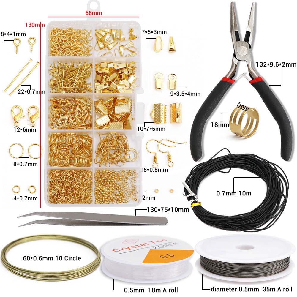 Picture of New diy earrings accessories earrings material bead pliers set material bag with tools handmade accessories