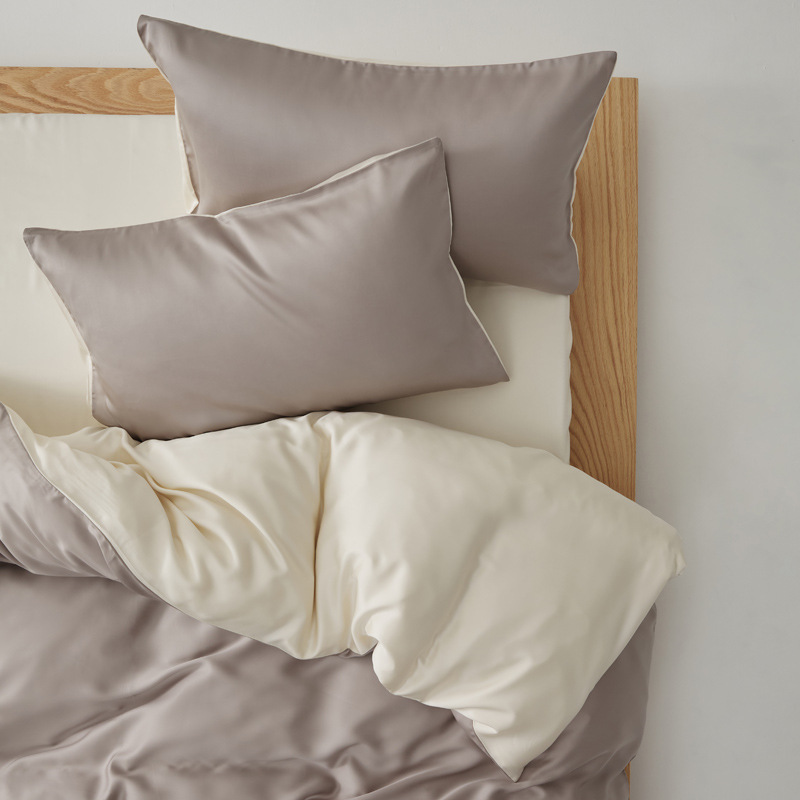 Picture of Light Luxury 60-Count Lenzing Tencel Four-Piece Set Double-Sided Lyocell Cool Ice Silk Cool Feeling Naked Sleeping Tencel Bed Bed Sheets Quilt Cover
