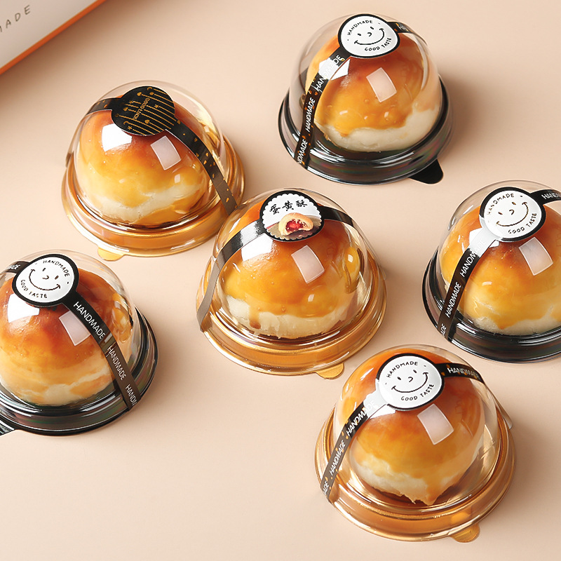 Egg yolk crisp semicircle thickened Qingming dumplings green bean cake snow Mei Niang box packing box moon cake blister box moon cake tray