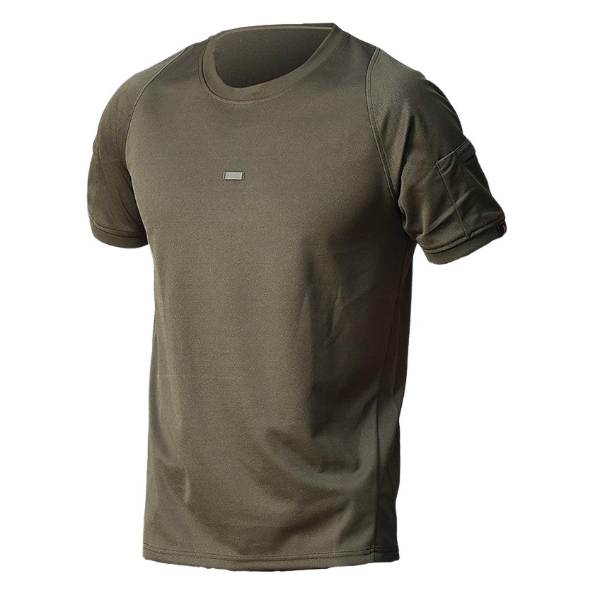 Archon Crewneck Quick-drying T-shirt Men's Short-sleeved Loose Summer Outdoor Tactical T-shirt Multi-functional Military Fan Elastic Quick-drying