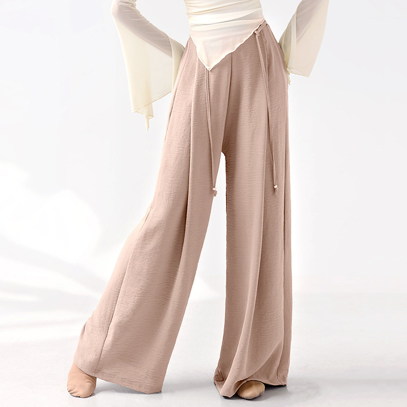 Classical Dance Practice Suit Women's Dance Pants Wide Leg Pants Elegant Chinese Dance Suit Modern Dance Straight Pants Autumn and Winter