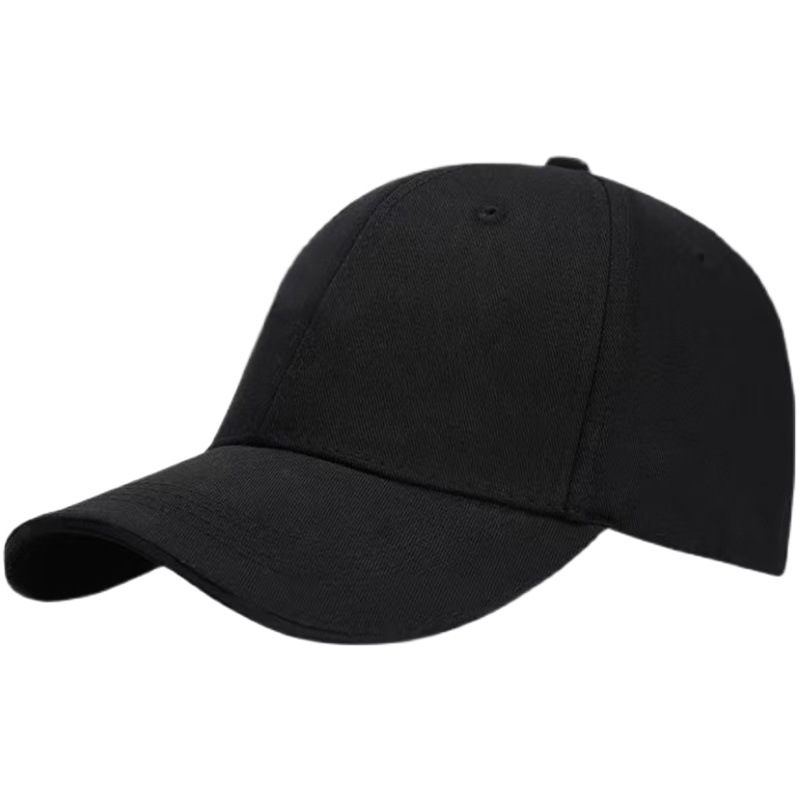 Pure cotton baseball cap men and women solid color light plate cap all-match light plate sun hat embroidered logo advertising hat