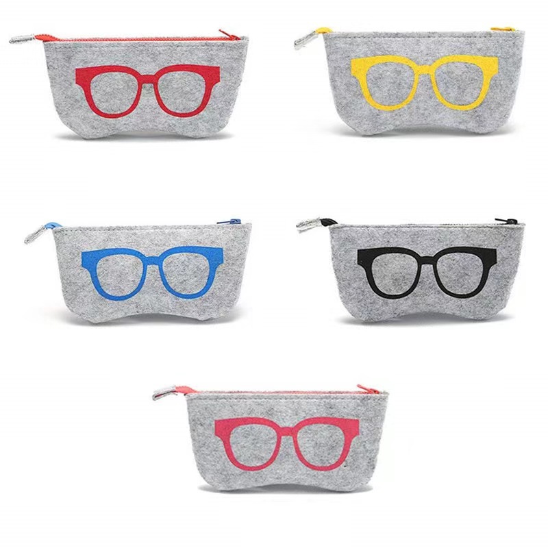 Picture of Cross-Border Felt Glasses Case Glasses Bag Sunglasses Storage Bag Felt Glasses Bag Glasses Storage Bag Customization