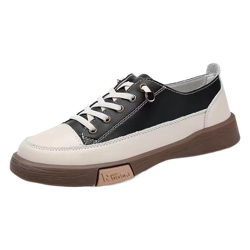 [Genuine goods 2402] new casual women's shoes PU surface white shoes small leather shoes non-slip breathable casual shoes mom shoes