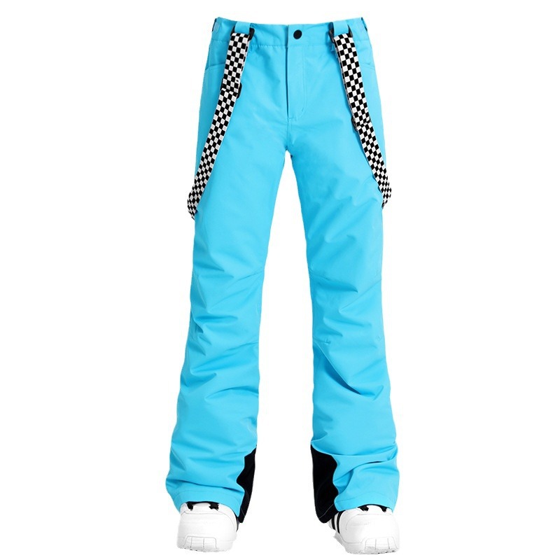 Picture of Ski Pants Women's Windproof Waterproof Warm Strap Pants Outdoor Thickened Double-board Snowboard Clothing Equipment Cotton Pants Snow Pants