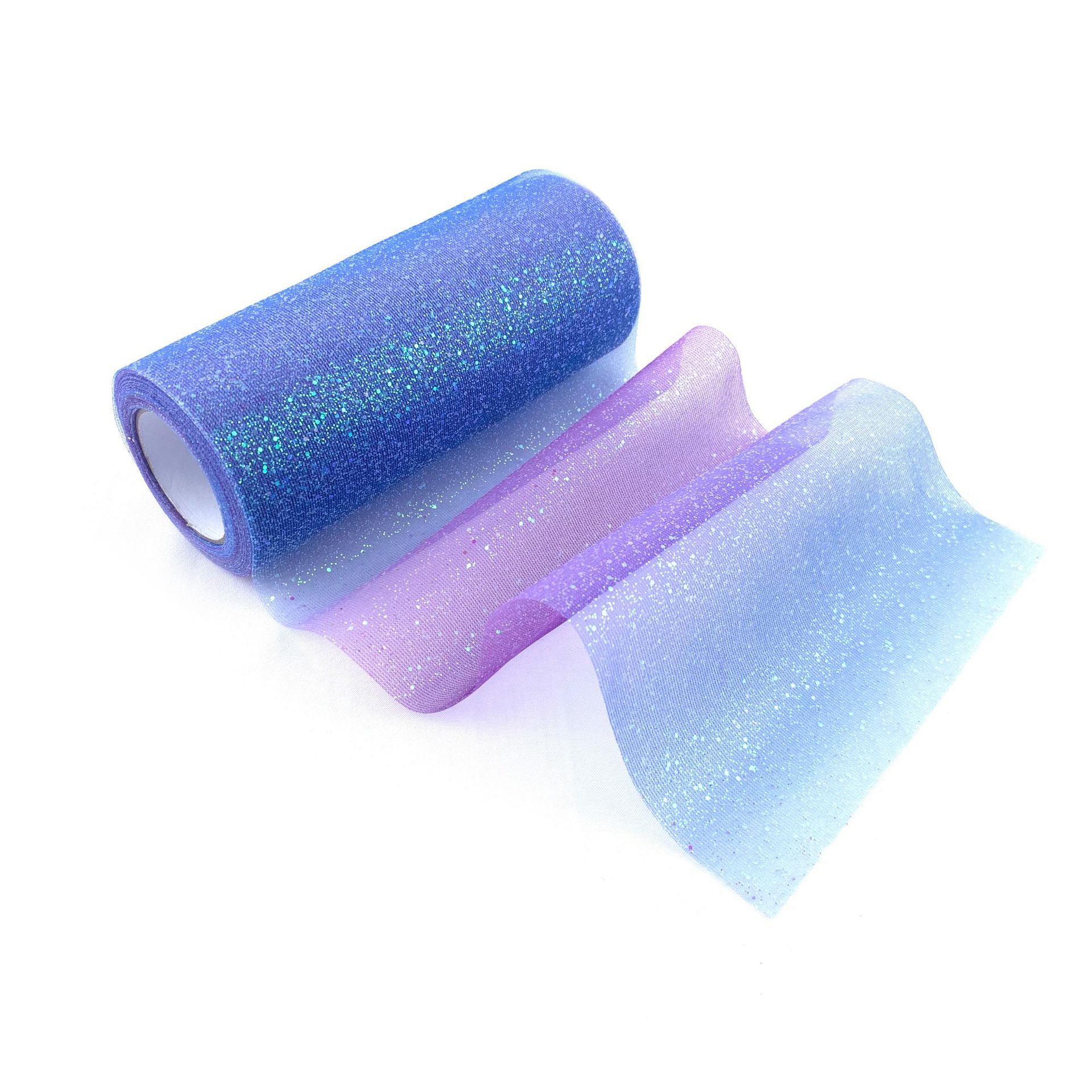 Picture of ABK10Y Glitter Rainbow Gauze Roll American Gauze Roll Photo Background Table Skirt TULLE Children's Hair Accessories Laser