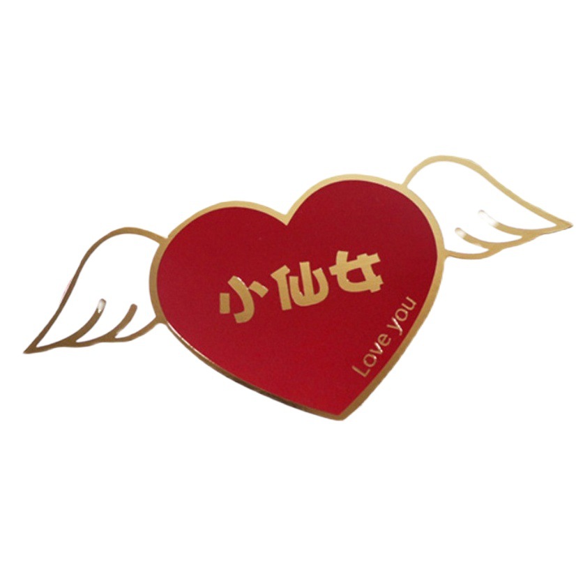 Flower Companion Special Offer Flower Card Valentine's Day Love Message Card Four-Character Blessing Greeting Card Hanging Card Good Things Happen Flower Package