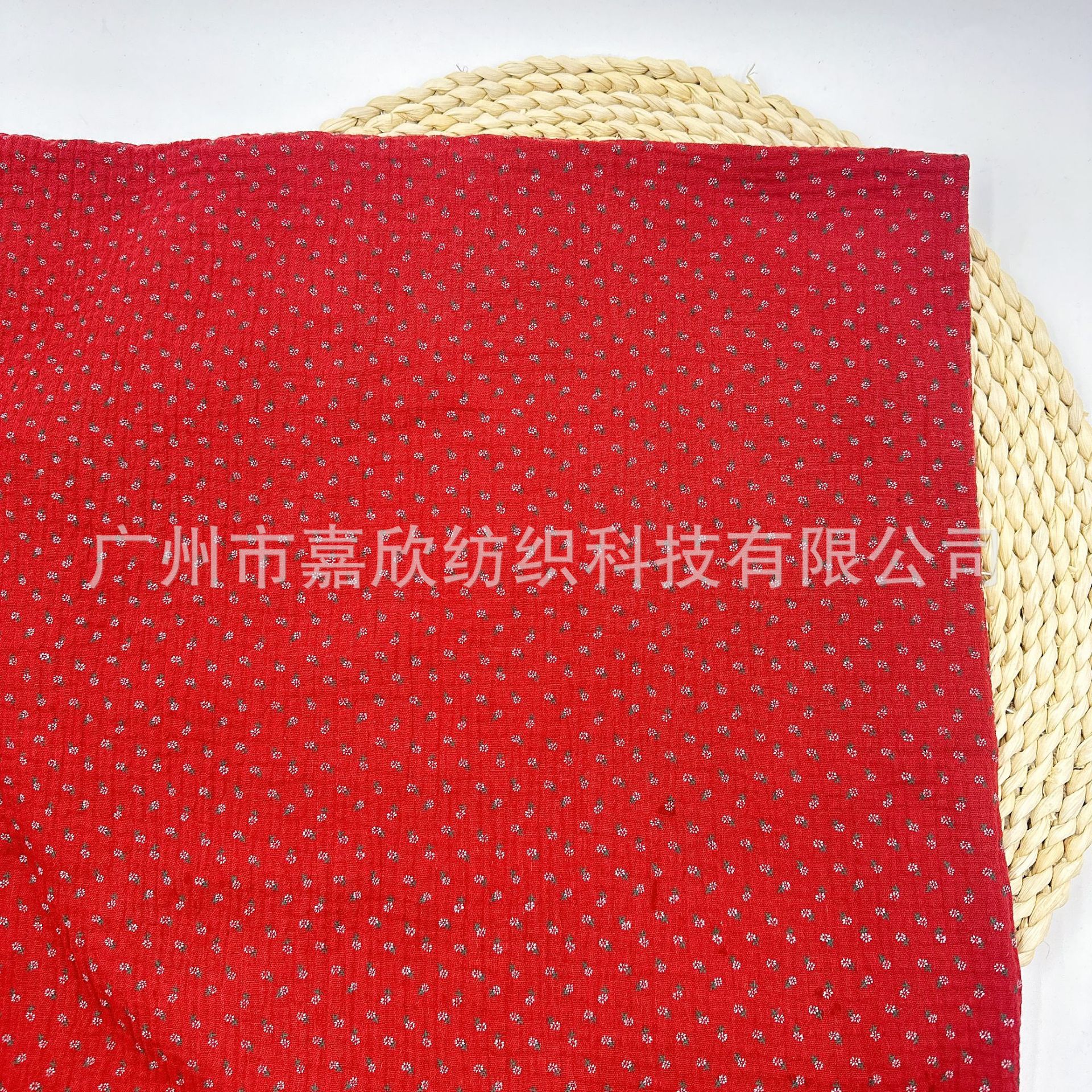 Cotton Double-Layer Yarn Fabric Plain Fine Cloth Baby Cartoon Fresh Small Floral Printed Children's Wear Pajamas Fabric