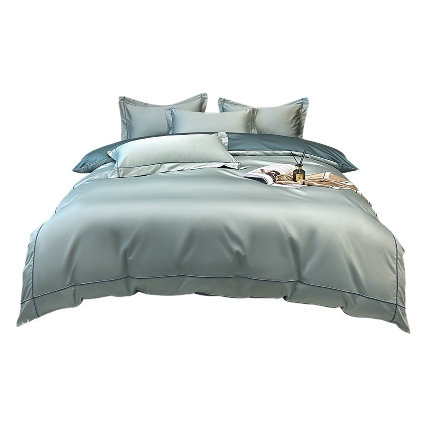Picture of Light Luxury 160 Long-staple Cotton Cotton Four-piece Set Cotton Bed Sheet Quilt Cover Class A Maternal and Infant Grade Three-piece Bedding