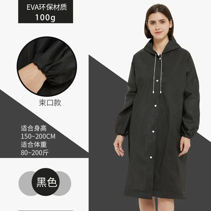 Picture of Thickened Non-Disposable Eva Raincoat Portable Adult Men and Women Travel Outdoor Waterproof Long Full Body Poncho Thick