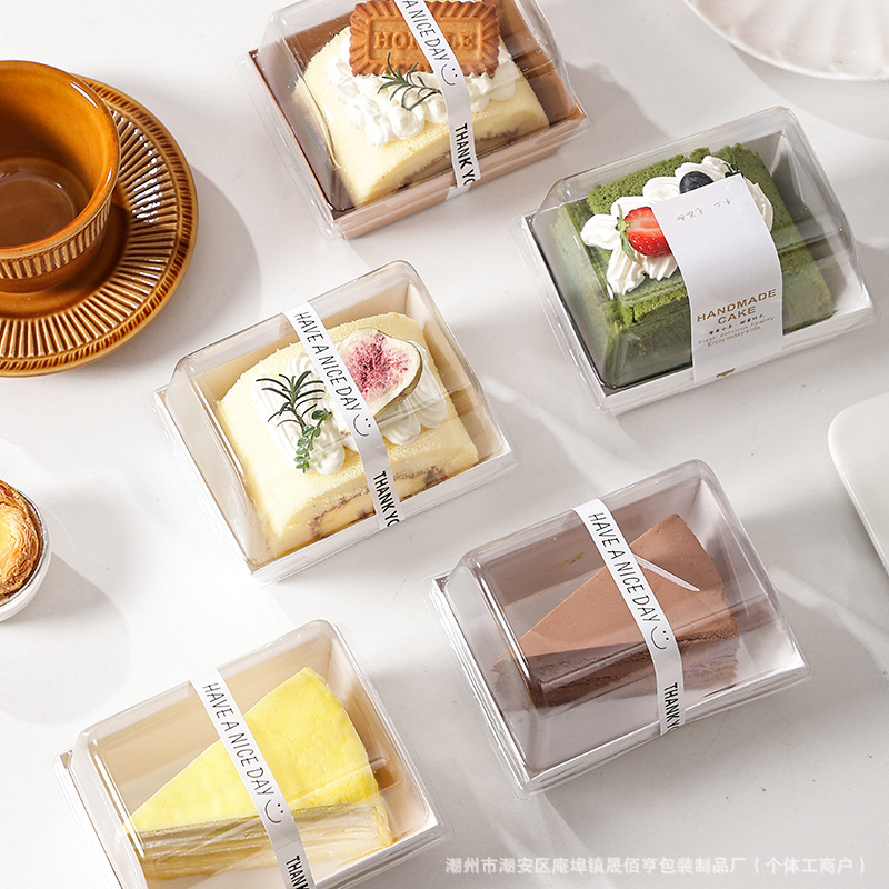 Net Red Cotton Roll Packing Box Cake Roll Swiss Roll Box Mu Si Cut Dessert Box Cut Cake Packaging Box