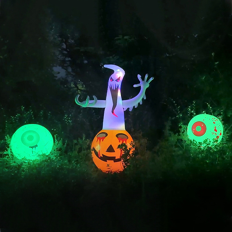 Picture of New Inflatable Halloween Toys Halloween Party Supplies Ornaments Pvc Light-Emitting Led Pumpkin Ghost Inflatable Model