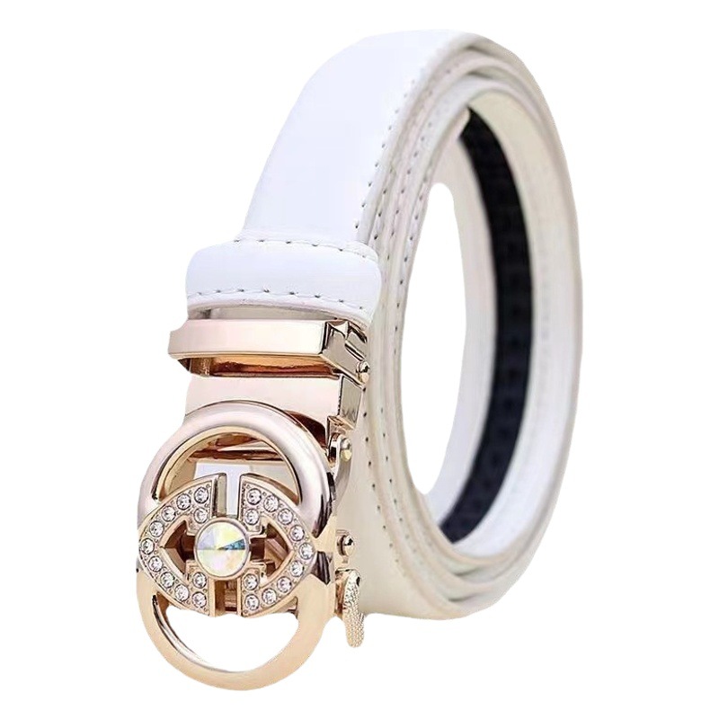 New Korean Style Women's Belt Automatic Buckle Internet Popular Fashion Casual All-match Student Belt Simple in stock Wholesale