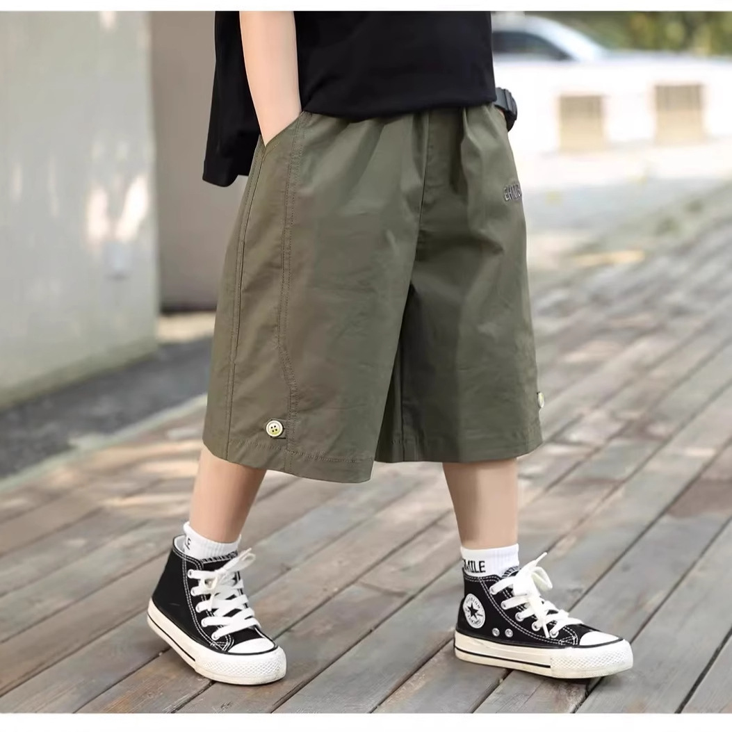 Picture of Children's Wear Boys' Shorts Spring and Summer 2025 New Style Middle-large Children's Summer Five-point Pants Children's Casual Workwear Pants Cross-border