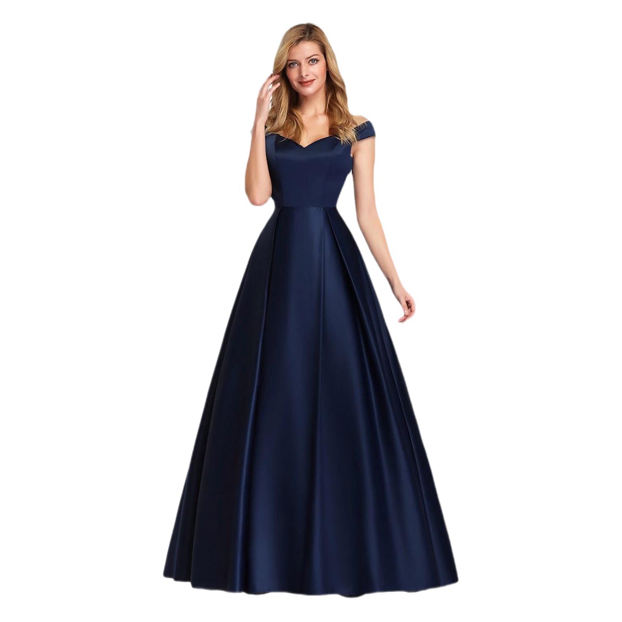 Buyers women's high-end exquisite dress Nordic classic hot sale V-neck wine red high-end long women's dress
