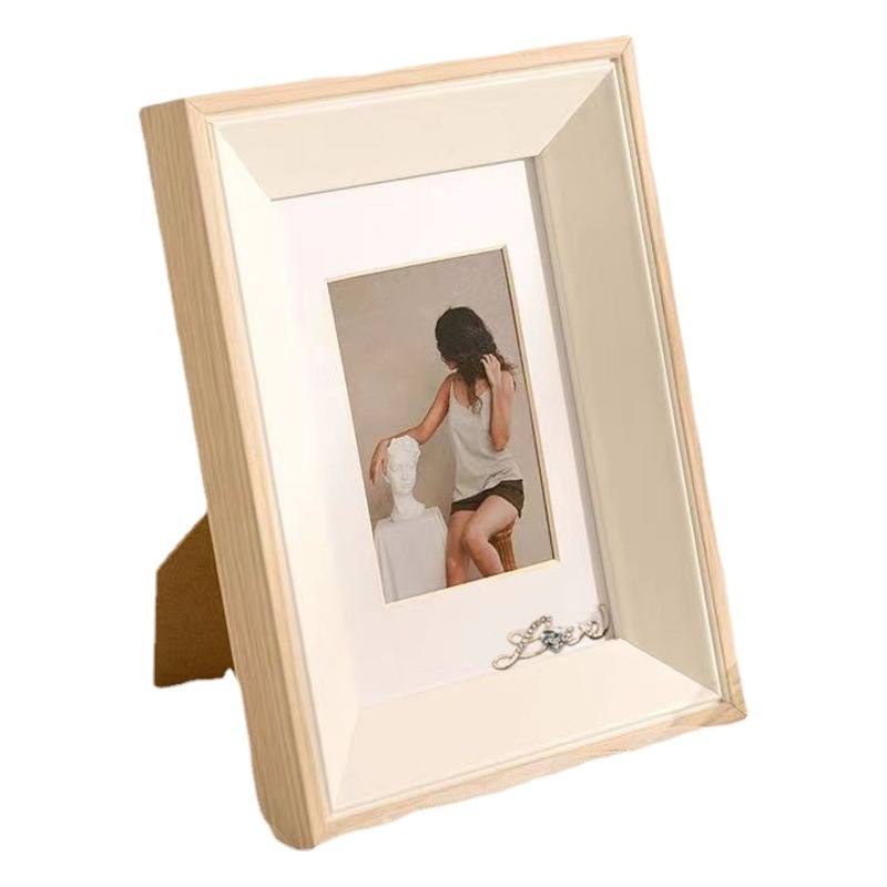 Photo Frame Set Table Nordic Simple Wooden Photo Frame 6 Inch 7 Inch 8 Inch 10 Inch Desktop Set Table Wedding Dress Couple Photo Frame