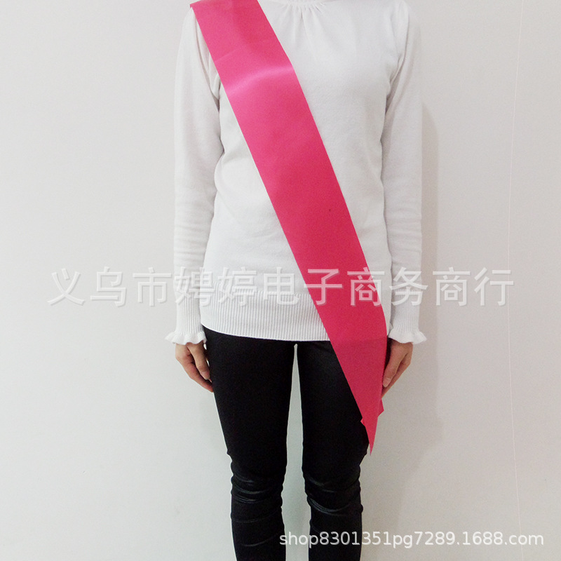 Picture of Cross-border Spot Bachelor Party Etiquette Strap Bridal Shoulder Strap Etiquette Strap Wedding Birthday Party DIY Blank Shoulder Strap