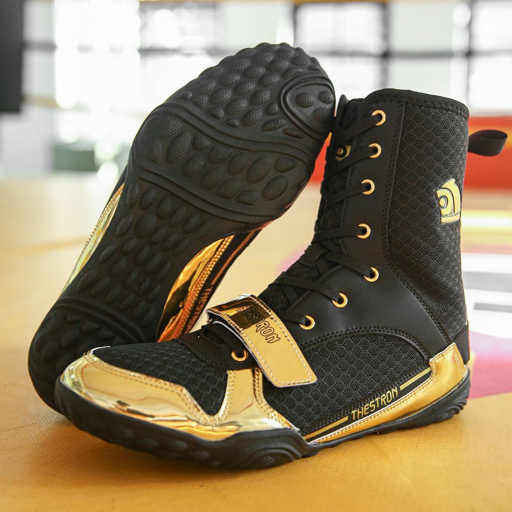 Professional Men's Boxing Wrestling Shoes High Top Large Size 39-48 Non-Slip Indoor Training Shoes Boxing Fighting Boots Men